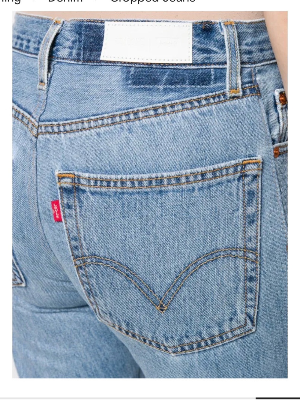 Re Done - Levi's Light Blue high rise cropped